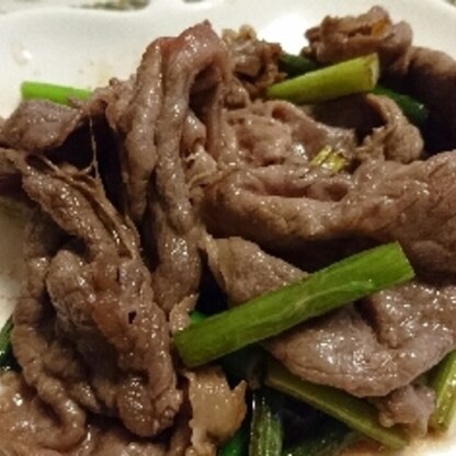 ニンニクの芽の食感が良く、とっても美味しかったです！ごちそうさまでした。